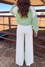 Load image into Gallery viewer, Poppy Polka Dot Colorblock Two Piece Pants Set
