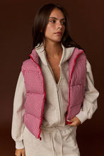 Load image into Gallery viewer, PV19025 - Gingham Puffer Vest: Red / S-M-L (2-2-2)
