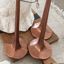 Load image into Gallery viewer, Copper Finish Cast Iron Taper Candle Holders, Set of Three
