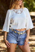 Load image into Gallery viewer, Canyon Ridge Ivory Embroidered Top
