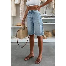 Load image into Gallery viewer, Lola Casual Loose Washed Out Denim Shorts
