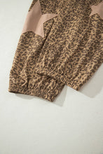 Load image into Gallery viewer, Starry Leopard Star Patched Elastic Waist Jogger Pants
