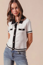 Load image into Gallery viewer, SO ME Button Down Knitted Sweater Shirt Top
