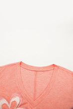 Load image into Gallery viewer, Floral Patchwork V-Neck T-Shirt
