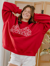 Load image into Gallery viewer, Nebraska Huskers Polka Dot Puff Wknd Mock Neck Sweatshirt
