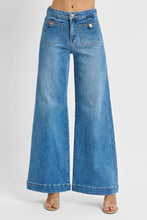 Load image into Gallery viewer, RISEN Full Size Mid Rise Wide Front Patch Pocket Jeans Plus Size
