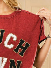 Load image into Gallery viewer, BiBi Touchdown Letter Loose Fit Vintage Washed Top
