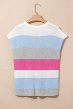 Load image into Gallery viewer, Colorblock Notched V-Neck Sweater T-Shirt
