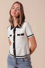 Load image into Gallery viewer, SO ME Button Down Knitted Sweater Shirt Top
