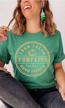 Load image into Gallery viewer, Farm Fresh Pumpkins Circle Graphic Tee
