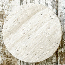 Load image into Gallery viewer, Stone Top Wood Round Decorative Risers, Set of Two
