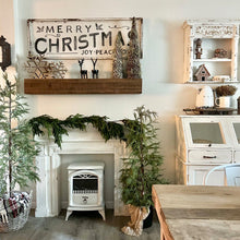 Load image into Gallery viewer, 47 Inch Reclaimed Rustic Natural Wood Mantle
